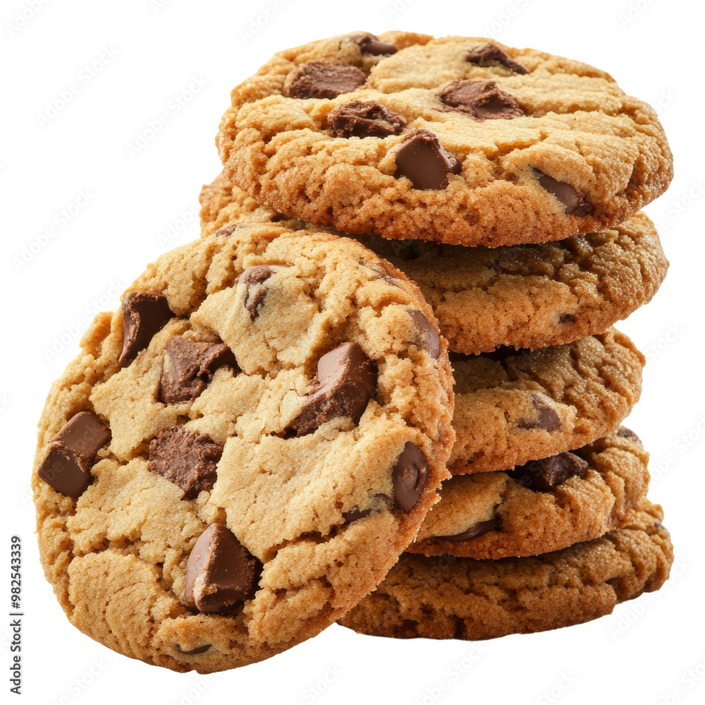 PNG Stacked homemade chocolate chip cookies PNG Stacked homemade chocolate chip cookies