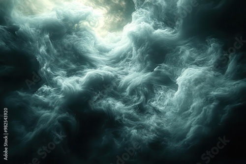 swirling tendrils of gray smoke inky black background ethereal wisps atmospheric lighting abstract patterns moody ambiance