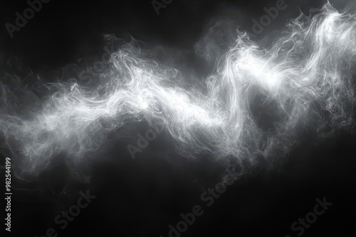 swirling tendrils of gray smoke inky black background ethereal wisps atmospheric lighting abstract patterns moody ambiance