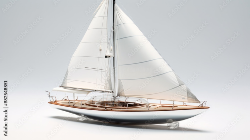 A photorealistic depiction of a sleek racing yacht encapsulated in a crystal-clear glass bottle, showcasing the intricate details of the rigging and hull A photorealistic depiction of a sleek racing yacht encapsulated in a crystal-clear glass bottle, showcasing the intricate details of the rigging and hull