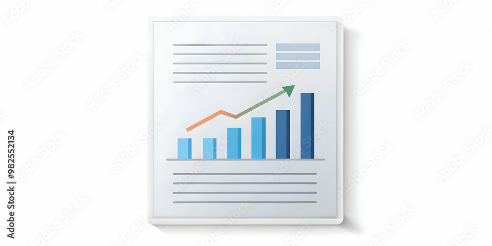 Minimalist Vector of Isolated Business Report and Graph Icon on White Background for Corporate Branding, Financial Analytics, and Business Content Minimalist Vector of Isolated Business Report and Graph Icon on White Background for Corporate Branding, Financial Analytics, and Business Content