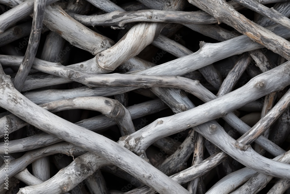 Natural background of twisted and intertwined sticks Natural background of twisted and intertwined sticks