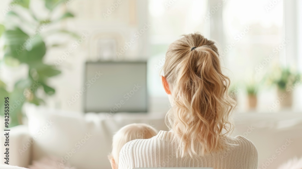 A woman spending quality time with her family, balancing work and personal life. A woman spending quality time with her family, balancing work and personal life.