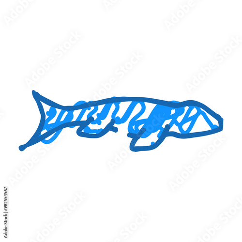 mosasaurus dinosaur doodle icon sketch vector. mosasaurus dinosaur sign. isolated symbol illustration
