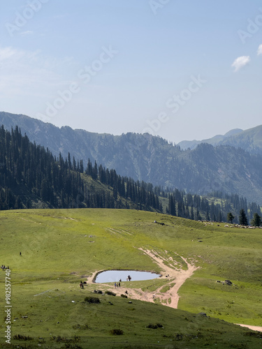 Meadows and mountains of Shogran, Khyber Pakhtunkhwa, Pakistan