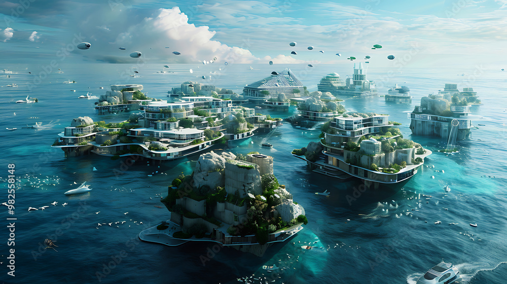 Obraz premium steampunk future building