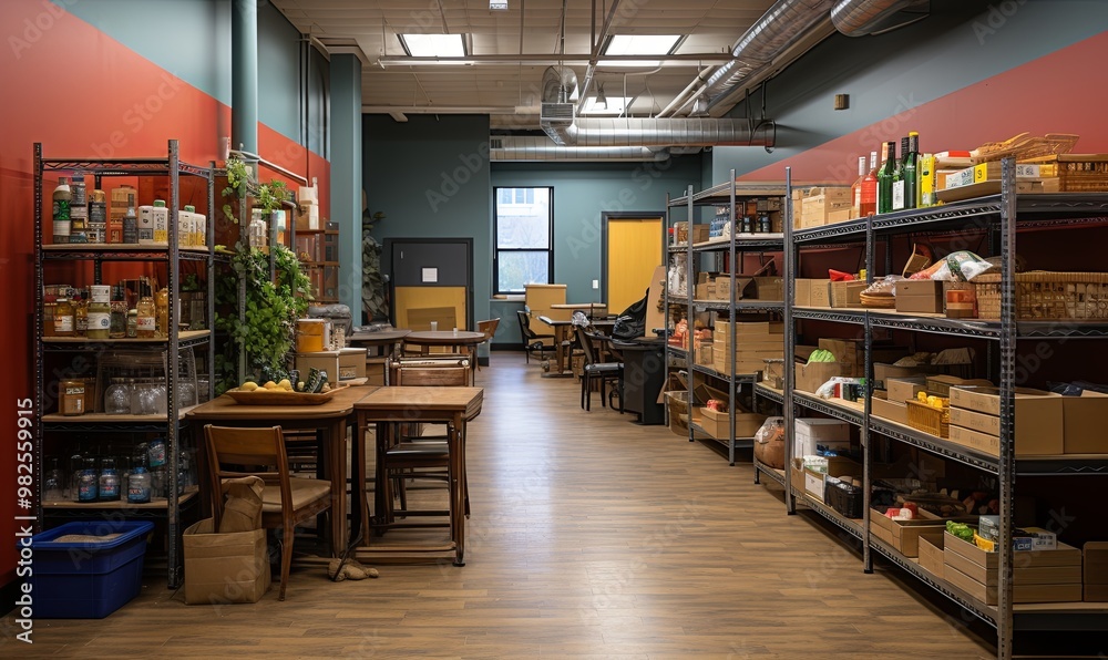 Room Filled With Shelves of Boxes