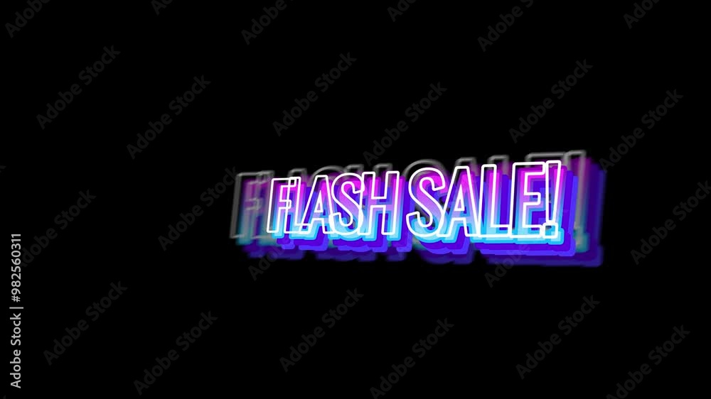 Flash sale text effect motion graphic