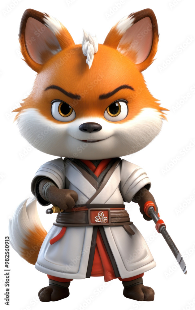 Fototapeta premium PNG Figurine cartoon cute fox.