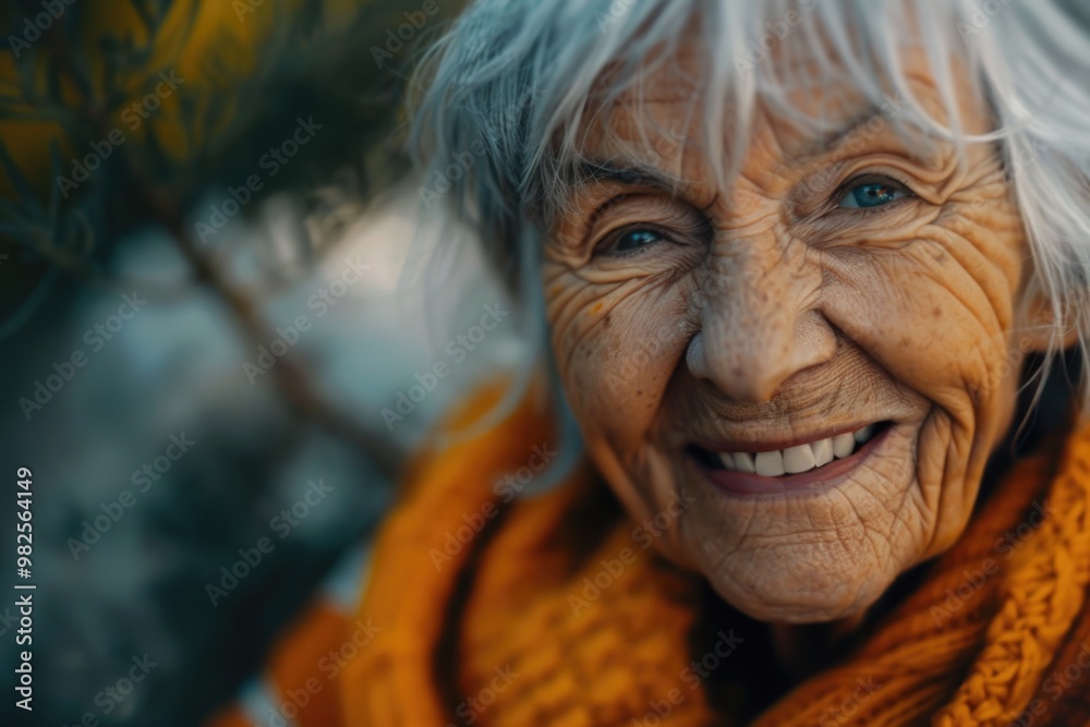 Elderly smiling woman enjoying her life. Portrait of an elderly person reflecting positive emotions and experiences. Elderly smiling woman enjoying her life. Portrait of an elderly person reflecting positive emotions and experiences.