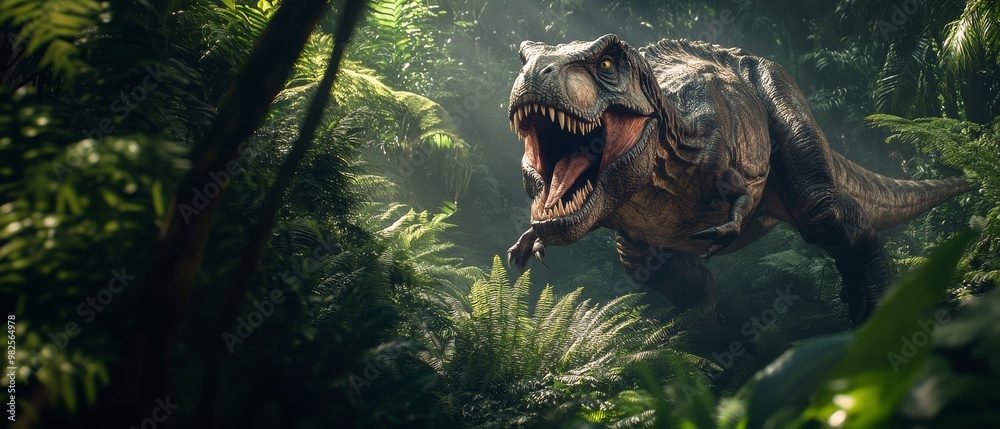 Naklejka premium dinosaur jurassic animal prehistoric predator nature