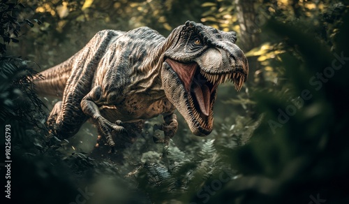 Fototapeta Naklejka Na Ścianę i Meble -  dinosaur jurassic animal prehistoric predator nature