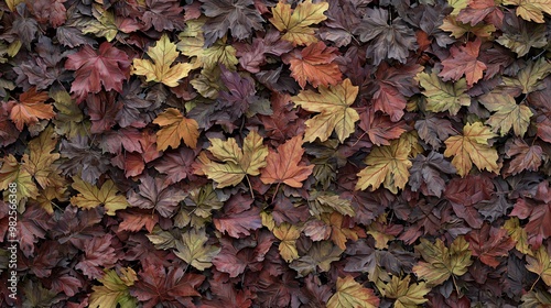 Colorful autumn leaf background, realistic texture, vibrant design.