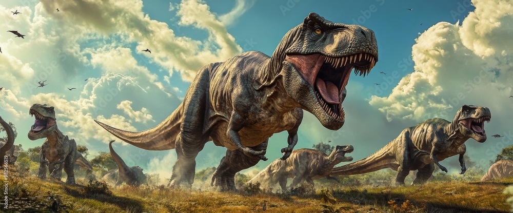 Obraz premium dinosaur jurassic animal prehistoric predator nature