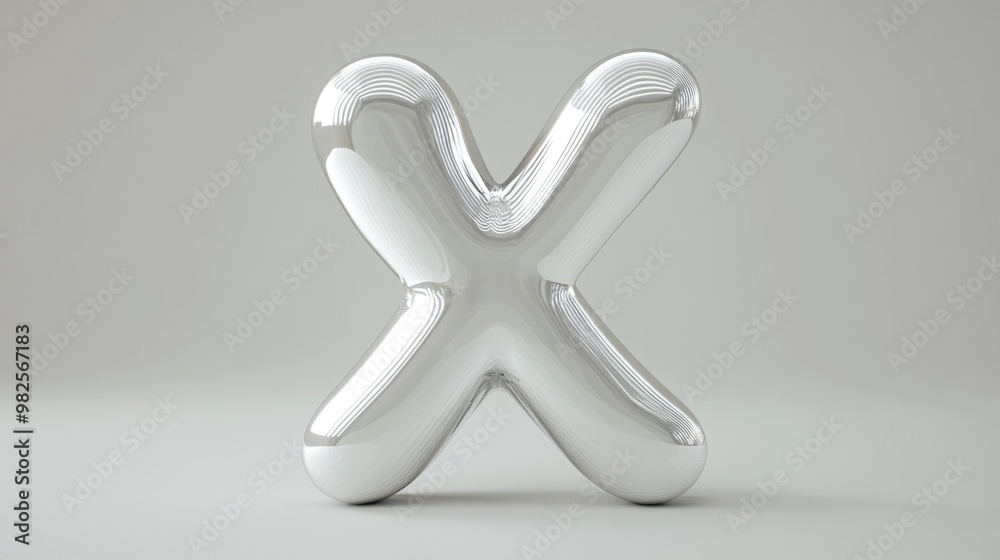 A silver metal sculpture shaped like a crumpled balloon. A silver metal sculpture shaped like a crumpled balloon.