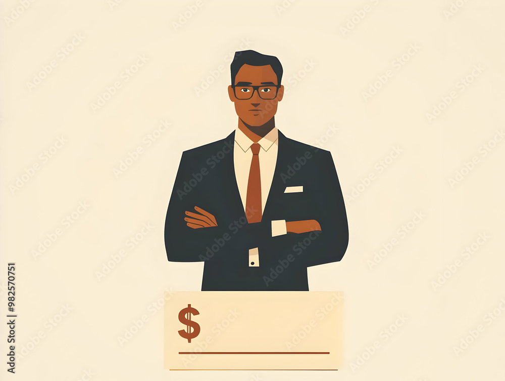Flat Elegant Border Frame with Business Card & Dollar Sign - Perfect for Business & Financial Promotions in Simple Vector Design Flat Elegant Border Frame with Business Card & Dollar Sign - Perfect for Business & Financial Promotions in Simple Vector Design