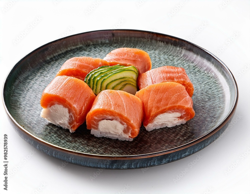 Sujuk on plate isolated on white background Sujuk on plate isolated on white background