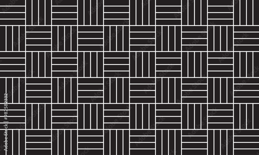 Seamless decorative geometric pattern combination of black woven combination shapes. Perfect for printing, design backgrounds, wallpaper and tiles, gift wrapping Seamless decorative geometric pattern combination of black woven combination shapes. Perfect for printing, design backgrounds, wallpaper and tiles, gift wrapping