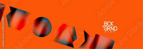 Fluid color geometric shapes abstract background. Vector Illustration For Wallpaper, Banner, Background, Card, Book Illustration, landing page