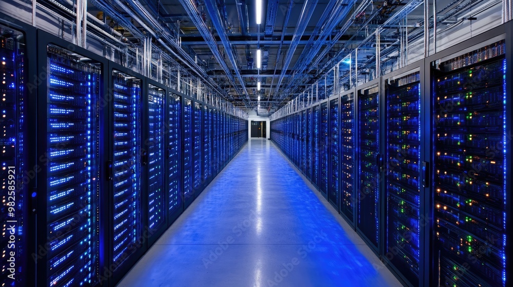 Fototapeta premium Many telecom companies are expanding into data centers and cloud computing to meet growing demand for data storage, processing, and access 