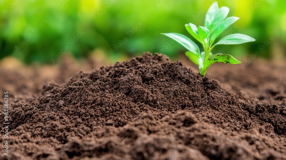 A vibrant green seedling emerges from rich brown soil, symbolizing growth and new beginnings in nature. A vibrant green seedling emerges from rich brown soil, symbolizing growth and new beginnings in nature.