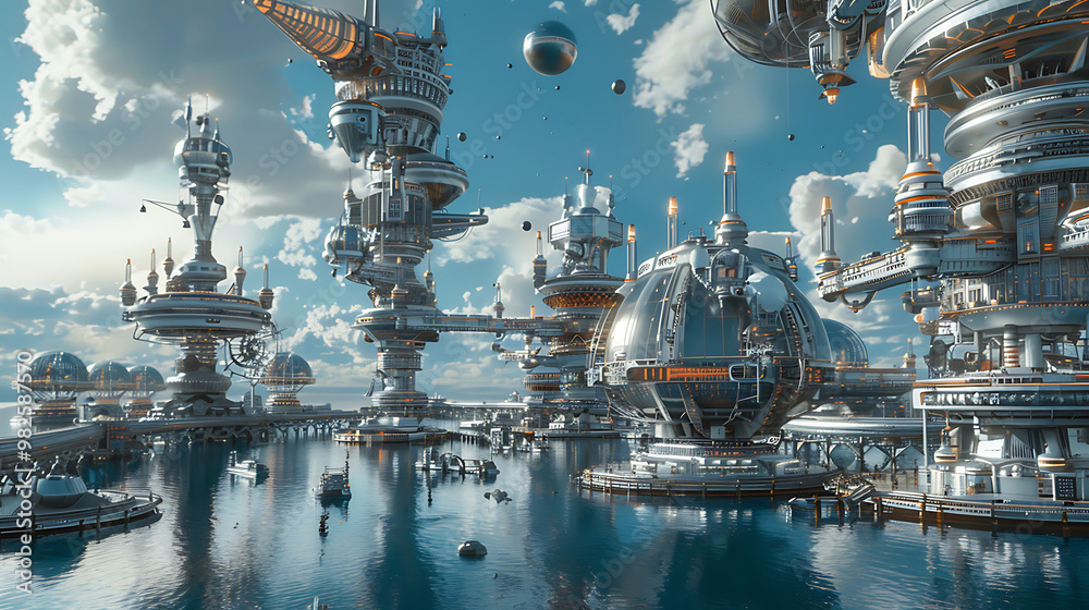 Obraz premium futuristic city