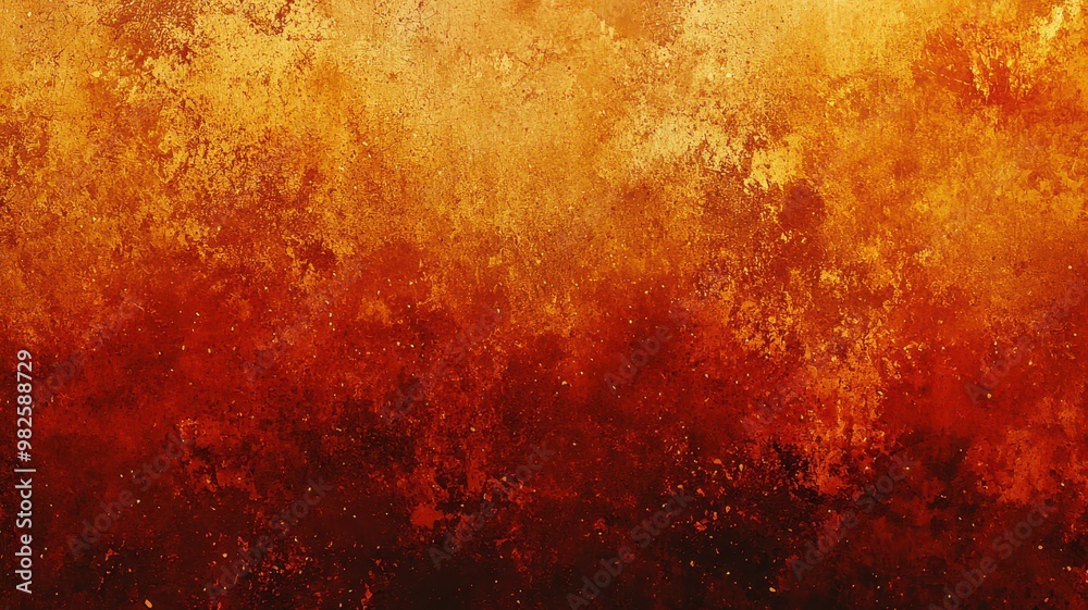 Obraz premium A vibrant and textured abstract background in warm tones of orange, red, and yellow, perfect for artistic designs and projects.