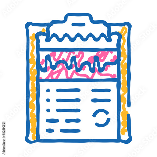 medical card doodle icon sketch vector. medical card sign. isolated symbol illustration