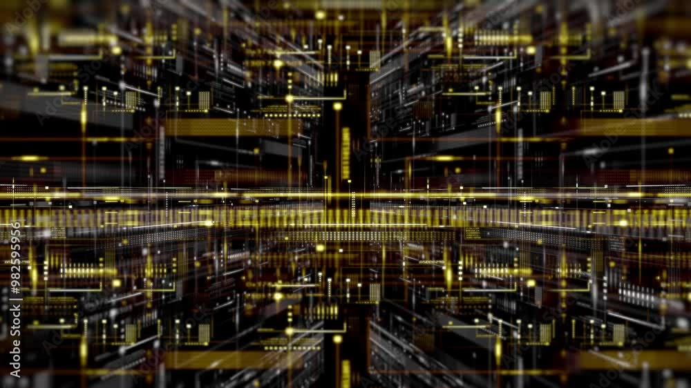 4K Futuristic background with digital data code and HUD elements. Perfect for text titles and horizontal displays. 4K Futuristic background with digital data code and HUD elements. Perfect for text titles and horizontal displays.
