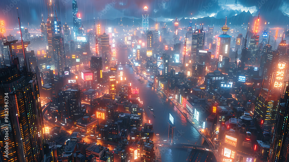 futuristic city futuristic city