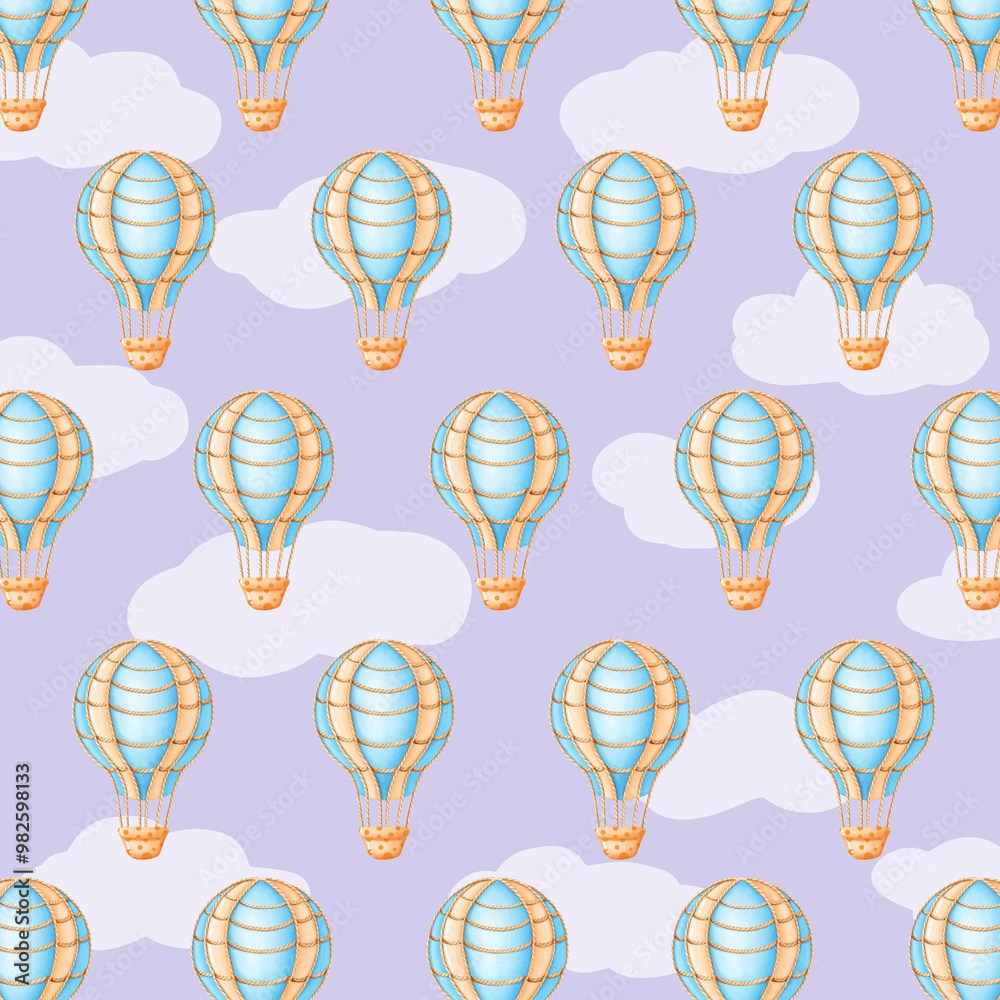 seamless background with balloons seamless background with balloons