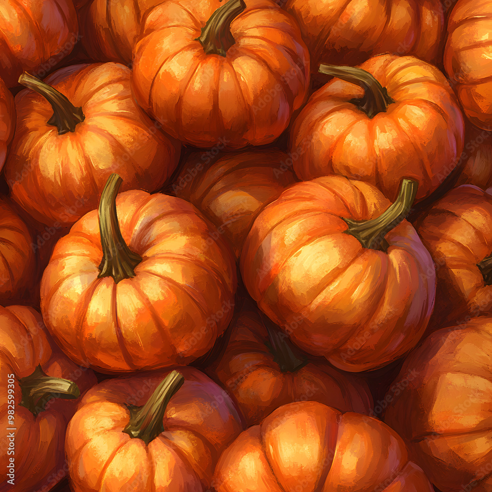 Pile of Pumpkins for Autumn Banner Background Pile of Pumpkins for Autumn Banner Background