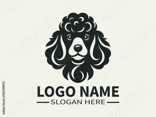 Poodle Logo Design, Curly Dog, French Poodle, Toy Poodle, Elegant Dog