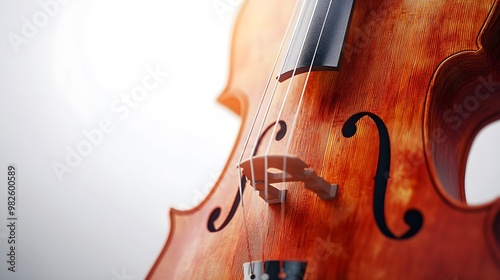 High-detail photograph of a cello, highlighting its strings, bridge, and natural wood finish