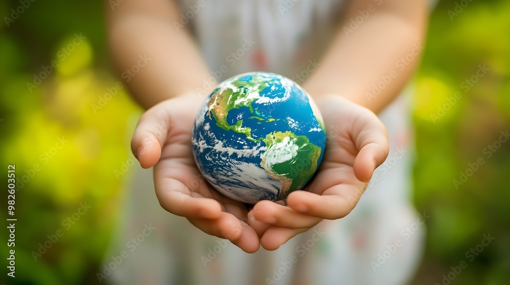 Hands Holding Our Shared Planet Earth - A Sustainable Future in Our Grasp Hands Holding Our Shared Planet Earth - A Sustainable Future in Our Grasp