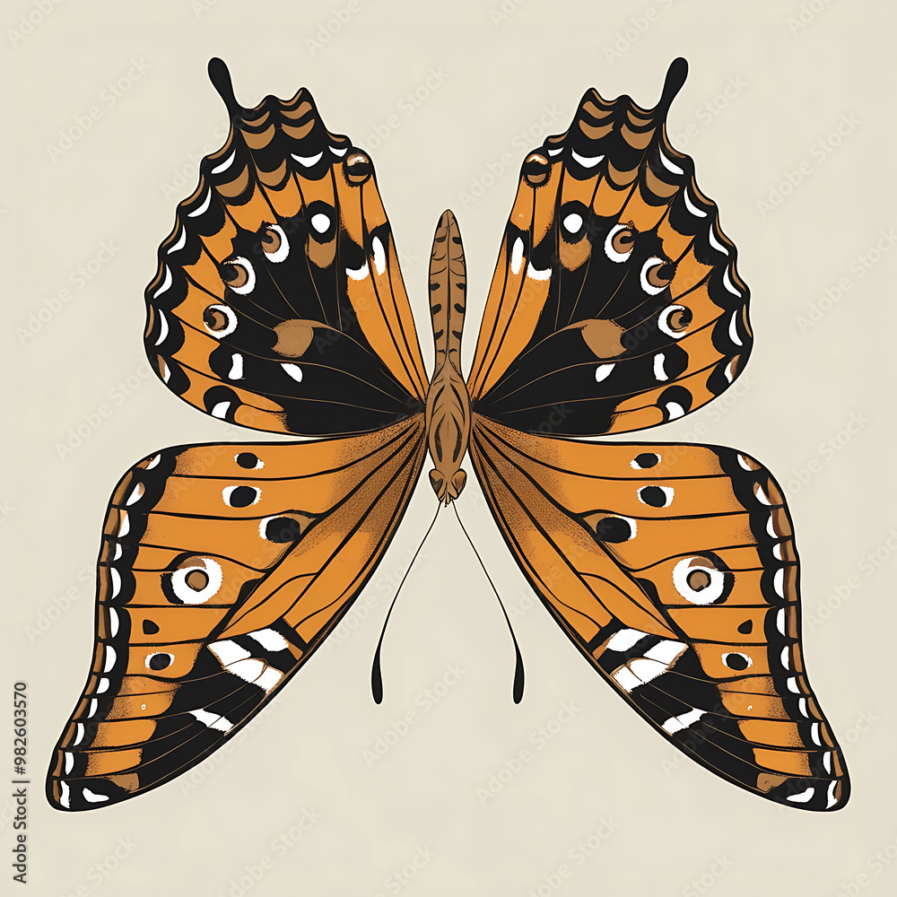 Naklejka premium Photo butterfly’s stunning patterns and colors isolated on white