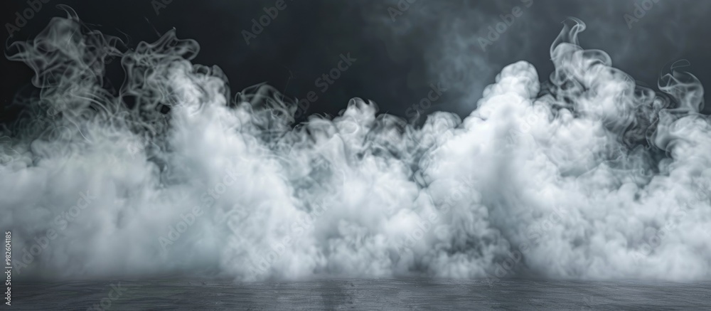 Foggy Smoke On The Black Background Foggy Smoke On The Black Background