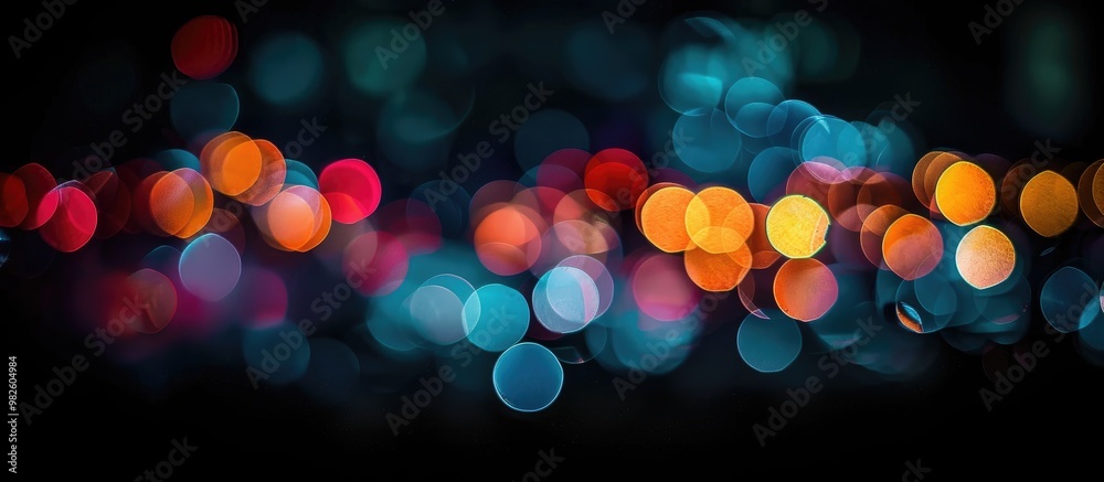 Colorful Bokeh Lights With A Dark Background Colorful Bokeh Lights With A Dark Background