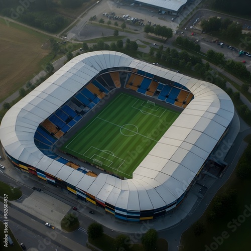 football stadium ariel view  
