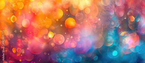 Abstract Colorful Background Blurred Bokeh Lights