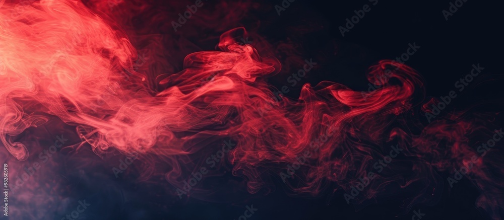 Abstract Red Smoke On Black Background Abstract Red Smoke On Black Background