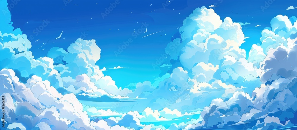 Blue Sky And White Cloud On Summer Good Weather Day Background Blue Sky And White Cloud On Summer Good Weather Day Background