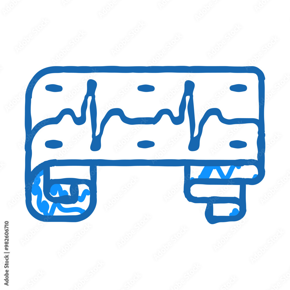 heart cardiogram doodle icon sketch vector. heart cardiogram sign. isolated symbol illustration heart cardiogram doodle icon sketch vector. heart cardiogram sign. isolated symbol illustration