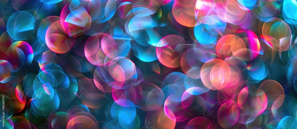 Abstract Circular Colorful Bokeh From The Party Light Abstract Circular Colorful Bokeh From The Party Light