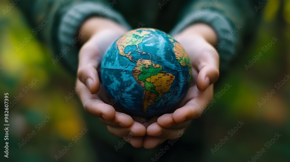 Hands Holding the World - Protecting Our Planet's Future