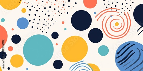 A colorful background with many different colored circles