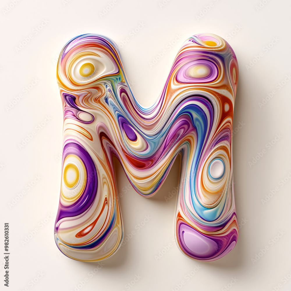 Color creative 3D letter M design
Color creative 3D letter M design
