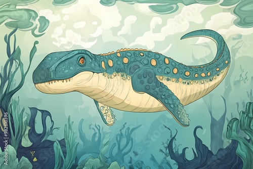 Sea Monster Illustration photo