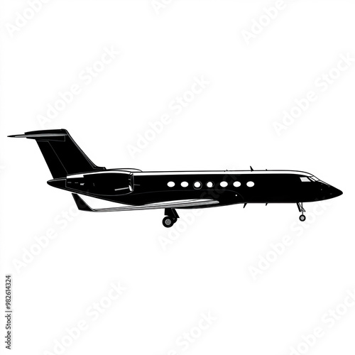 Gulfstream Silhouette, Illu...