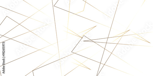 Abstract background with liens and triangles shape on white background. White and golden geometric overlapping rectangle pattern Geometric background soft shadows as patten ..White polygon textured .